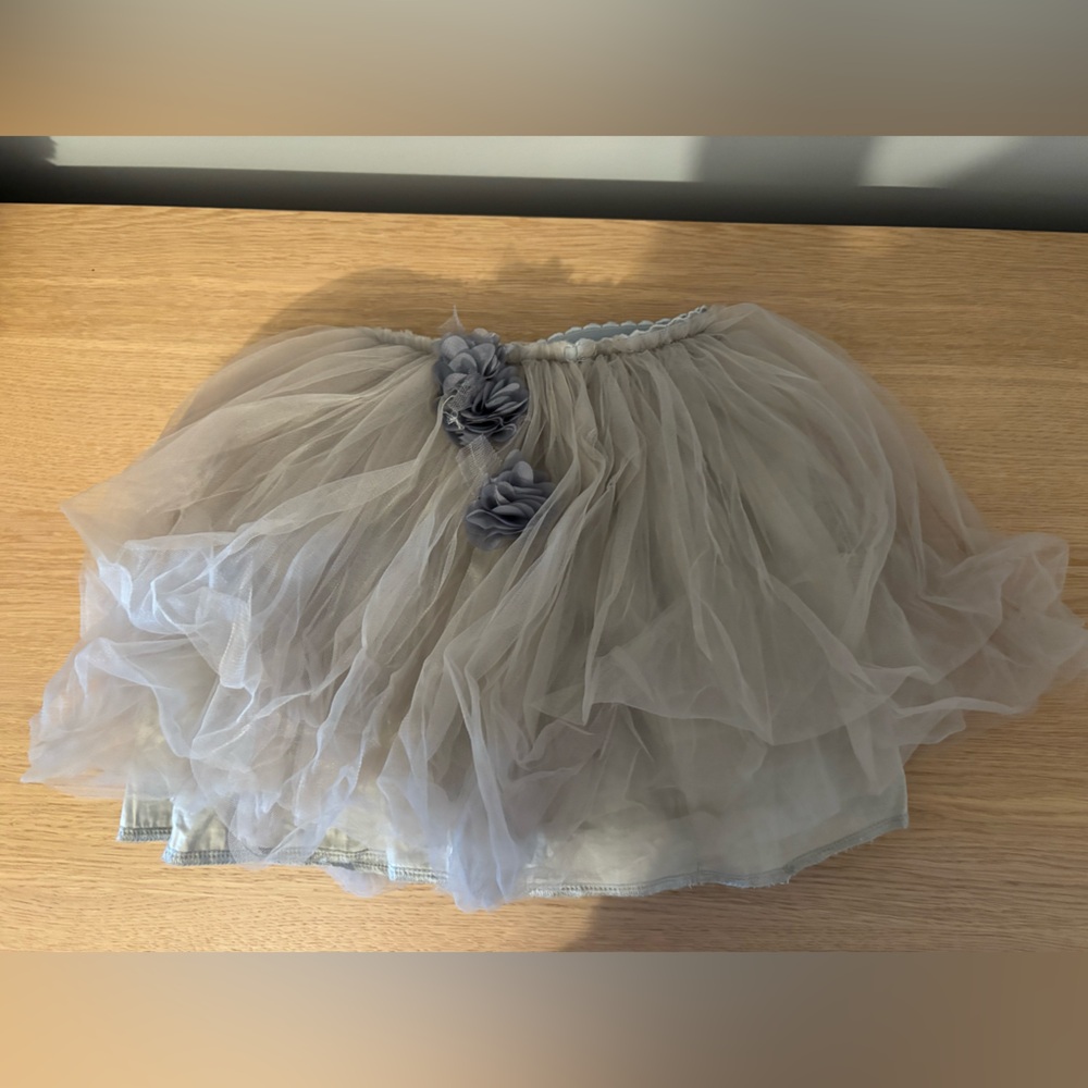 BLUISH Elegant Gray Tulle Skirt 2T